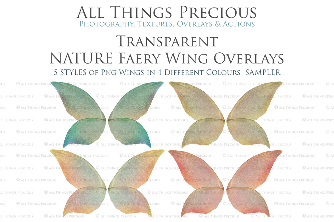 Digital Fairy Wings Overlays clipart. Png transparent see through files for photoshop. Butterfly Angel, Color, Print Photography editing. High resolution, 300dpi. Printable, Photography Graphic design assets, add on stock resources. Magical Scrapbooking design. Faery Photographer edit. Colorful Big Bundle. ATP Textures